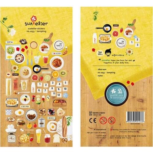 Korea Sonia Scrapbooking High Quality Paper Sticker Tempting Cooking Stationery DIY Decoration Home Supplies Suatelier Stickers