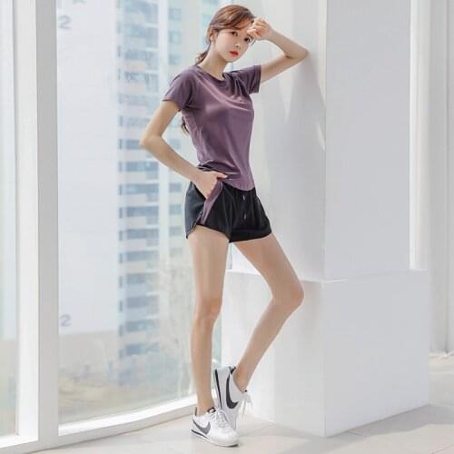 3XL summer women sportswear weatsuit quickly dry loose sweatshirt+short jogger training casual gym workout outfit set sport suit