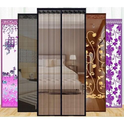 Magnetic Screen Door Curtain Anti-Mosquito Net Fly Insect Screen Mesh Automatic Closing Easy Installation Mute Full Velcro