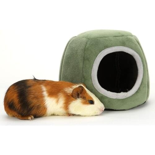 Guinea Pigs Sleeping Bed Hamster Hedgehog Winter Nest Small Pet Warm Cage Cave Bed House Fleece Cusion Hide Toy Playing Habitat