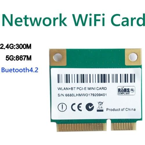 MU-AC7265 1200Mbps Wireless Mini PCI-E Network WiFi Card Bluetooth 4.2 2.4Ghz/5Ghz 30x26x5mm