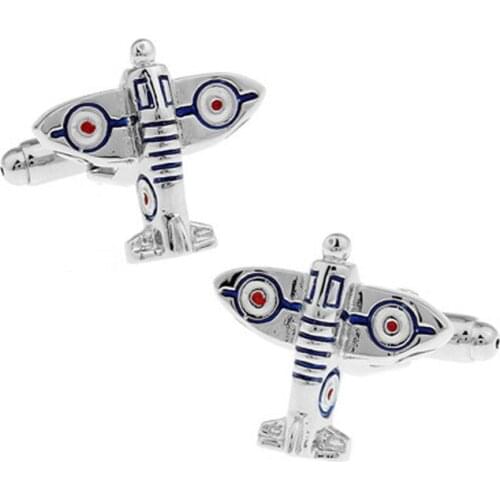 New Personality Fighter Shape Cufflinks French Shirt Accessories Multicolor Paint Aircraft Cuff Links Mens Jewelry Gifts