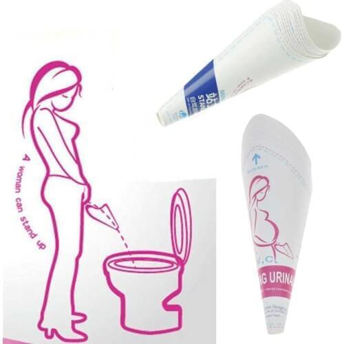 10pc/lot Disposable Paper Urinal Woman Urination Device Stand Up Pee for Camping Travel Portable Female Outdoor Toilet Tool