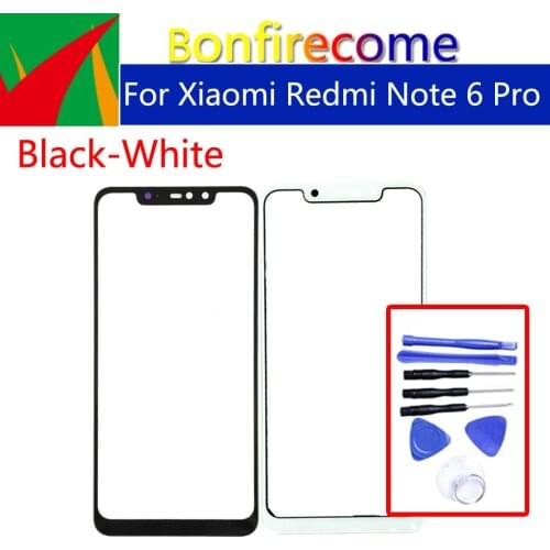 6.26" Touchscreen For Xiaomi Redmi Note 6 Pro\ Note6 Pro Touch Screen Front Panel Glass Lens LCD Outer Glass