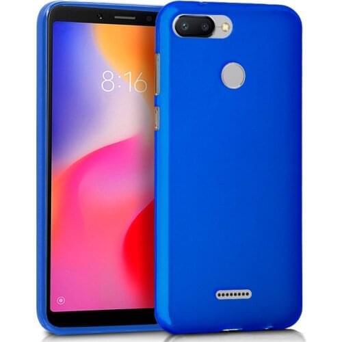Silicone case Xiaomi Redmi 6/6A (Blue, soft, shockproof, dirt resistant)