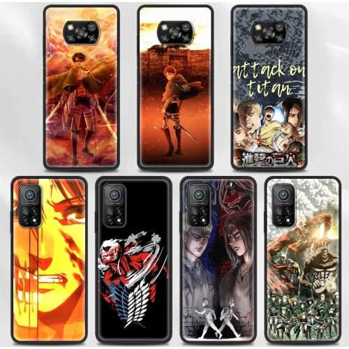 Shingeki no Kyojin Eren Yeager Phone Case for Xiaomi Poco X3 NFC Mi 11 Shell for Redmi Note 9S 8 Pro 9 7 8T 9C 9A Silicone Cover
