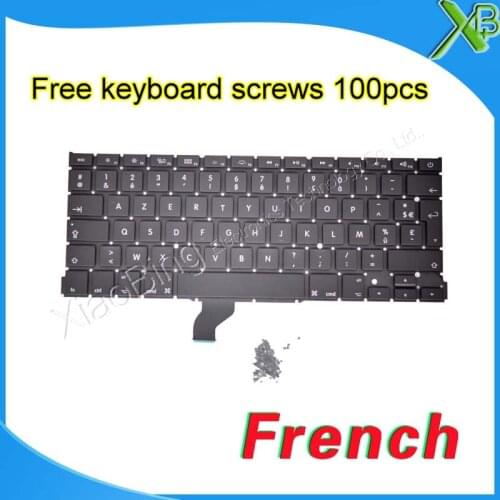 Brand New 13.3" A1502 AZERTY FR French keyboard+100pcs keyboard screws For MacBook Pro Retina 2013-2016 Years