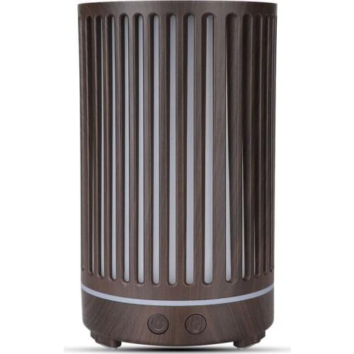200ML key wood grain humidifier, 7-color ultrasonic aroma diffuser, large spray, deep wood grain and light wood grain