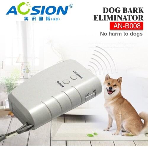Free Shipping Aosion Battery Operated Ultrasonic Dog Chaser Deterrent Device Stops Animal Repeller Dog Trainer Bark Stop