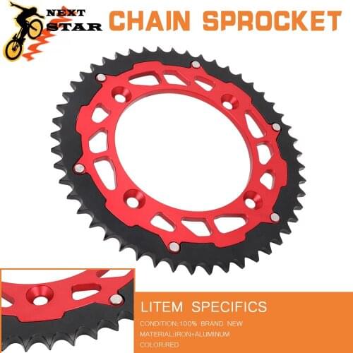 Motorcycle 49T Rear Chain Sprocket For Honda CR80R CR 80R 1987-2002 CR85 CR 85R 2003-2007