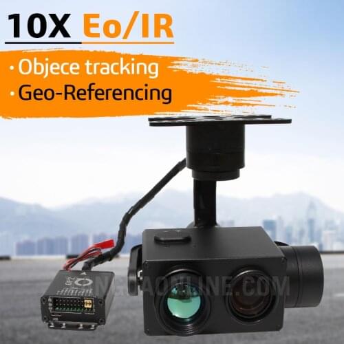 Zoom Camera for drone EO/IR Dual Sensor 10X Night Vision With Tracking and Geotagging for Drone Iinspection Surveillance Search