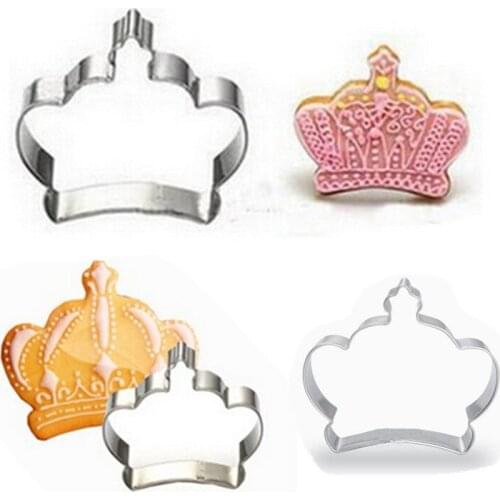 1PC/Lot Crown Cookie Cutter 6.5x 7cm Stainless Steel Cutter For Cake Cupcake Cookie Biscuit Fruit Kitchen Fondant Baking Tools