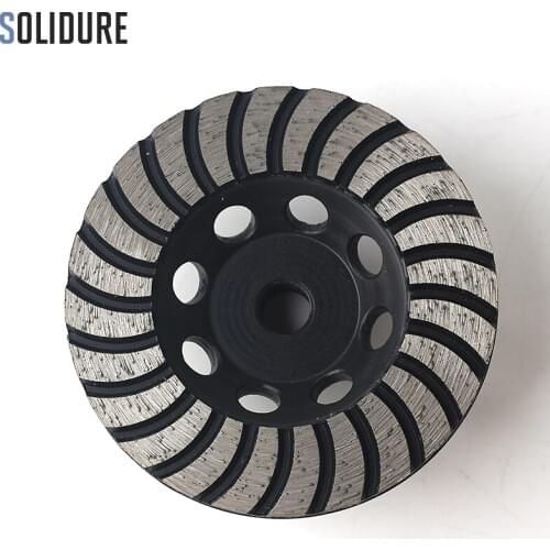 100mm arbor M14 Coarse# Turbo diamond cup grinding wheels with Iron backer for grinding stone,concrete and tiles