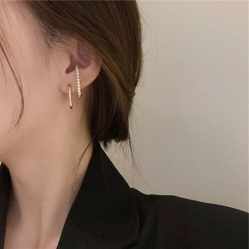 2021 New Arrival 14K Gold Plated Simple Style Pearl Stud Earrings For Women Luxury Jewelry Zircon Earrings