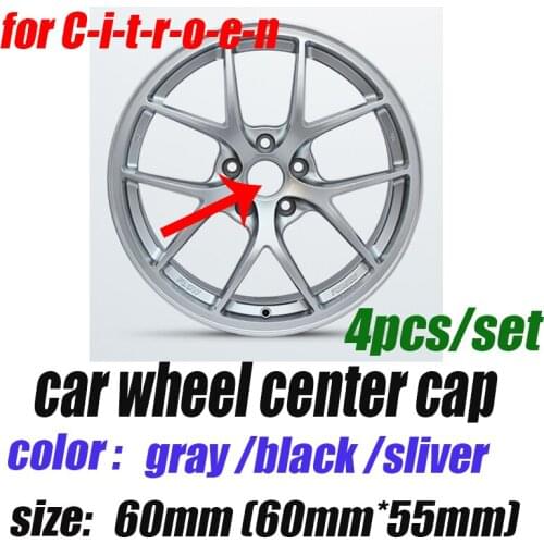 Set of 60mm Car emblem logo badge Car Wheel covers Auto Wheel Hub Cap for PicassoC2/C3/C4C5/C6/C8/DS3/DS4/DS5/Nemo/C-Quatre