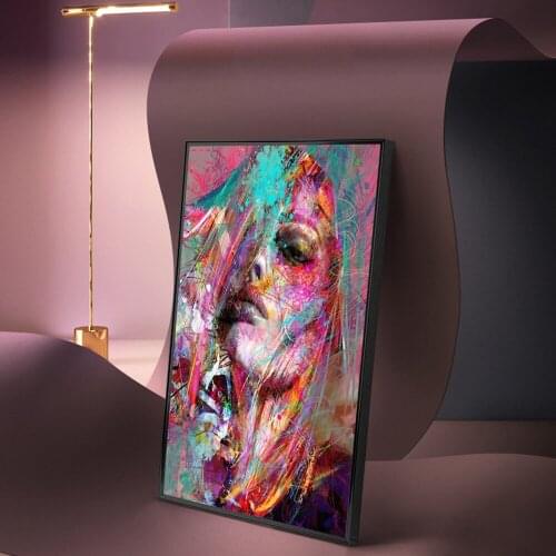 Abstract Watercolor Art Beauty Girl Canvas Painting On The Wall Decor Poster And Prints Nordic Fabric Pictures For Living Room