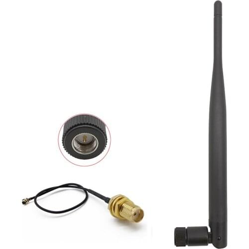 2Set 2.4GHz Antenna 5dbi SMA Male Connector 2.4G wiFi antena antenne SMA Plug 2.4G 5DB WiFi antenna + 15CM SMA Jack to IPX cable