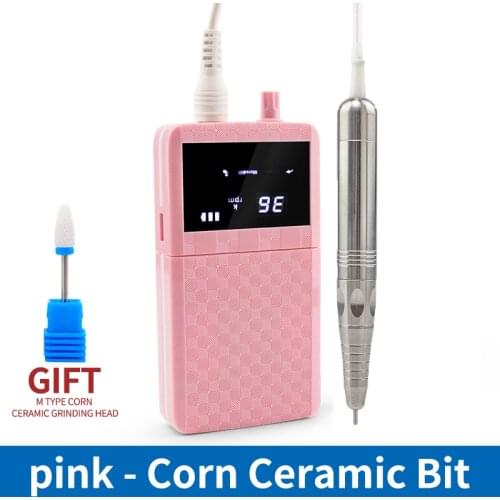 Portable Cordless Brushless Motor Efile Electric Nail Drill machine 35000rpm Manicure Machine Nail File Rechargeable Ceramic Bit