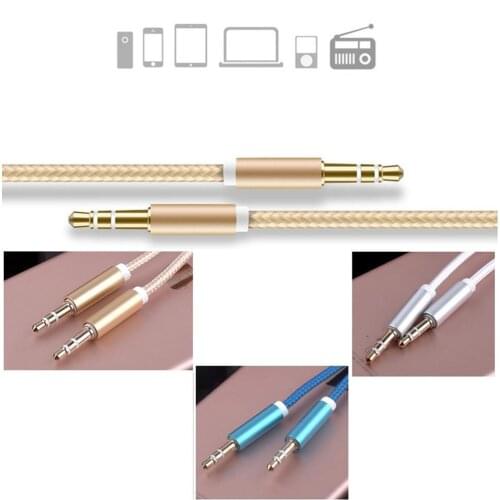 Car Audio Cable Gold Plated Male To Male 3.5 Mm To 6.35 Mm Stereo Audio Cable Aux Car Electronics Accessories