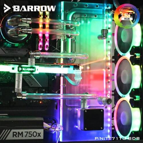 Barrow TT71TG-SDBV1, Waterway Boards For TT View 71 TG/TG RGB Case, For Intel CPU Water Block & Single/Double GPU Building