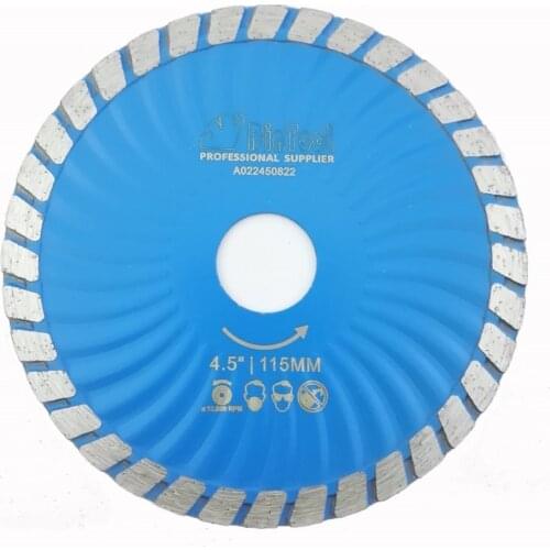 DIATOOL Diamond Waved Blades Diameter 115MM 125MM Hot pressed Diamond Turbo Blade For Stone Concrete Cutting
