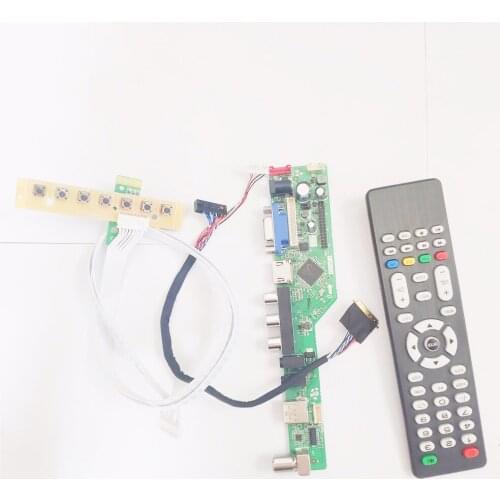 For LTN101NT05-L01/T01/U04 T.V56 screen controller drive board PC 1024*600 VGA+HDMI-Compatible+AV+USB+RF 10.1" LVDS 40Pin WLED