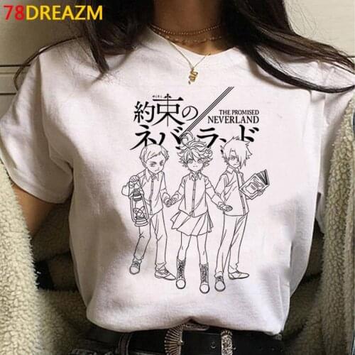 The Promised Neverland t-shirt t shirt men harajuku kawaii aesthetic graphic tees couple tshirt white t shirt couple clothes