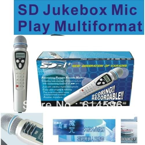 Karaoke Microphone Player with MTV/CDG karaoke songs System. Magic Karaoke Sing Microphone Machine 8GB Micro SD card