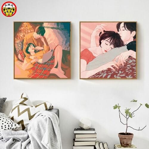 Adult diy home decor painting Your own hand-filled color Love Men and women Friends Envy Happy memories Sexy