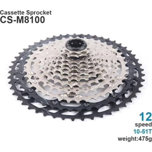 SHIMANO DEORE XT CS M8100 Cassette Sprocket M8100 Freewheel Cogs Mountain Bike MTB 12-Speed 10-51T M8100 Cassette Sprocket