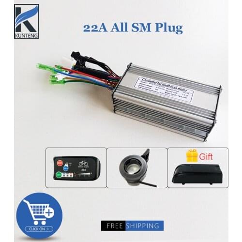 Ebike 22A Controller 9 Mosfets 36V 48V 500W With LCD LED Display Ebike Parts Accessies For Electric Bicycle Conversion Kit