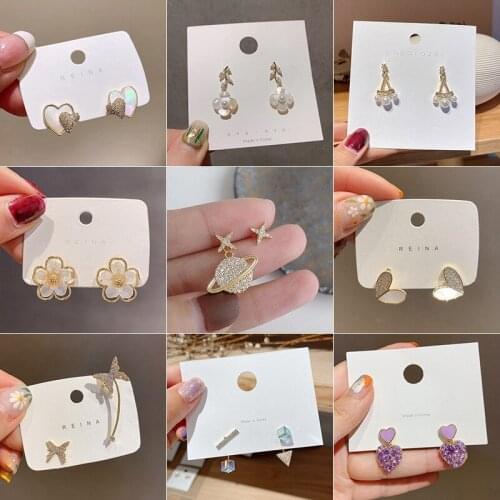 Korean fashion jewelry new summer earrings temperament wild love bow earrings trend personality gifts Korean earrings for women
