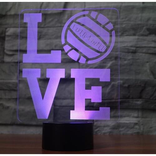 LOVE 3D Lamp LED 7 Color Change Sensor Remote Letter 3D Night Light Home Room Decoration Desk lamp Best Child Gift