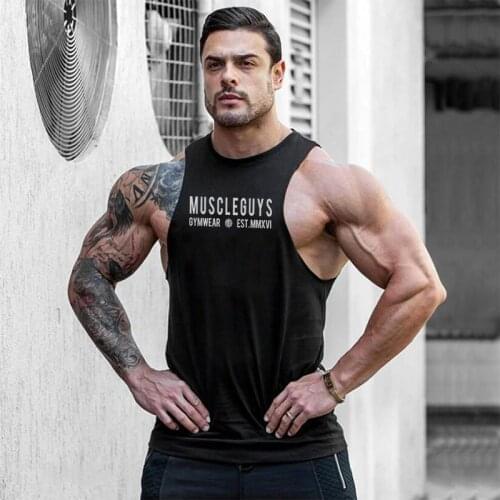 2021 Summer fashion Muscleguys gymwear brand bodybuilding Stringer tank top men Sportswear Fitness mens sleeveless vest M-XXL