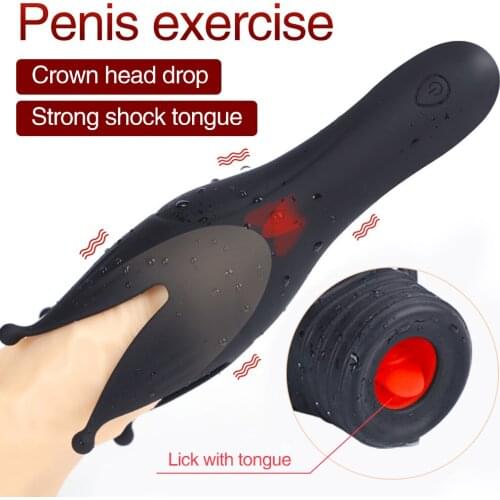 Powerful Vibrator Glans Massager Penis Stimulation penis delay trainer Male Masturbator Sex Machine Sex Toys for Men Adults