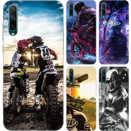 Moto Cross Motorcycle Sports Soft Case for Huawei Honor 9A 9S 9C 9X Lite X10 Max V20 V30 30 30S Play 3E 4T Pro Plus 5G Ru Cover