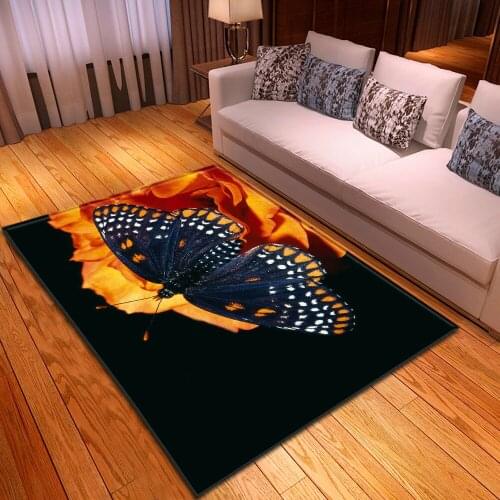 Cartoon Kid Play Rug Dream 3D Butterfly Print Carpets For Living Room Bedroom Floor Mat Shipping Drop Grandes Factory Alfombras