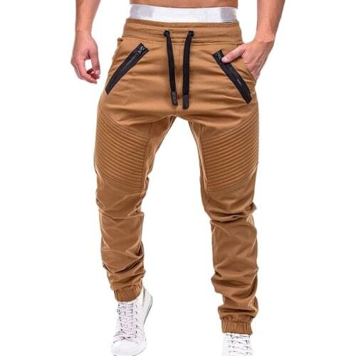 Men Casual Joggers Pants Solid Thin Cargo Sweatpants Male Multi-pocket Trousers New Mens Sportswear Hip Hop Harem Pencil Pants