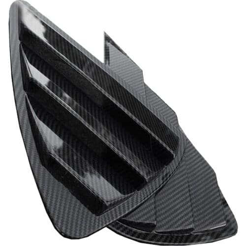 Carbon Fiber Car Rear Triple-cornered Window Louvers Side Vent Cover Decoration for MG 6 2017 2018 2019 2020