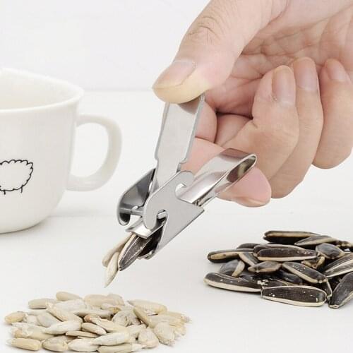 Stainless Steel Nut Sheller Peanut Pincers Pistachio Opener Melon Seeds Opener Sunflower Seeds Peeler Kitchen Tools Accessories