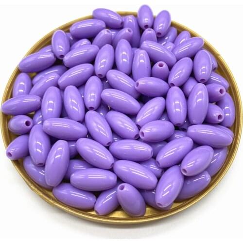 New 30pcs/lot 15x7mm Rice Grain Olive Beads Droplets Acrylic Beads Spacer Loose Beads For Jewelry Making DIY Bracelet Earring#05