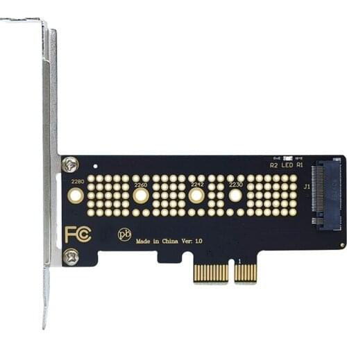 NVMe PCIe M.2 NGFF SSD to PCIe X1 Adapter Card PCIe X1 to M.2 Card with Bracket for 2230 2240 2260 2280 SSD M2