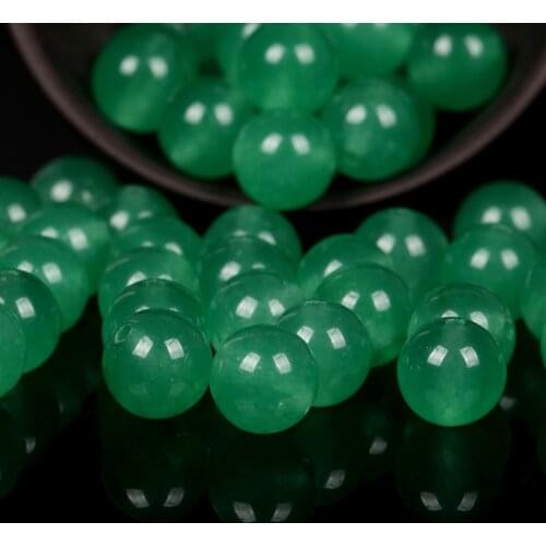 Wholesale Natural Green Jades Stone Beads Round Loose Spacer Beads For Jewelry Making DIY Bracelet Handmade 4/6/8/10/12mm