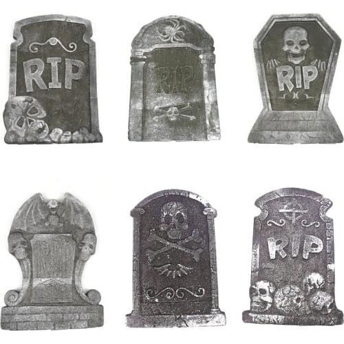 Foam Skeleton Halloween Decorations for Home Grave Spider Bat Party Supplies Halloween Accessories Horror Props Rip Tombstone