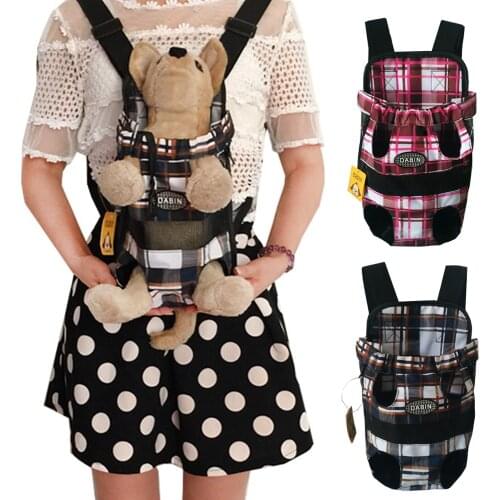 Portable Pet Dog Cat Travel Carrier Backpack Front Chest Bags Puppy Double-shoulder Handle Bag Dogs Cats Breathable Carry Bags