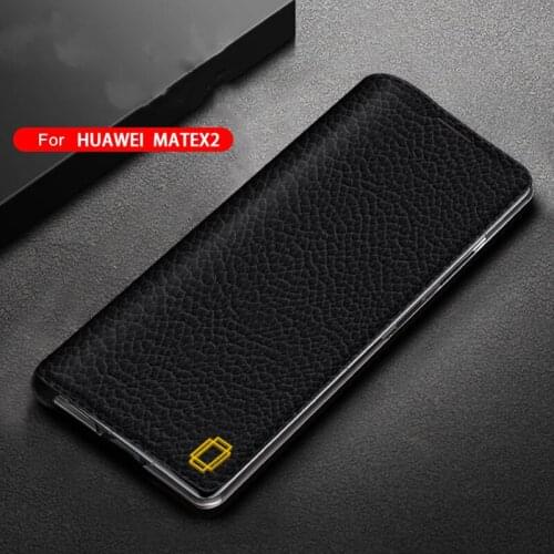 Luxurious Leather Case for Huawei Mate X2 Phone Case Ultra-Thin Anti-shock Bumper Fold Frame For Huawei Mate X2 Leather Case