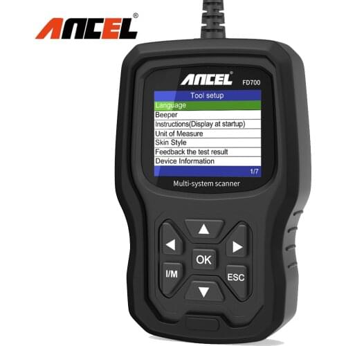 ANCEL FD700 All System OBD2 Scanner For Ford Vehicles Automotive Scanner SRS SAS Calibration TPMS IQA BMS DPF Regen EGR Reset