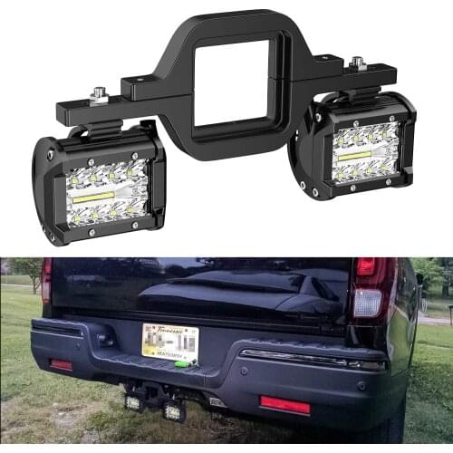 Offroad Trialer Tow Hitch LED Work Light Mount Bracket Car Truck SUV Rear Backup Reverse 4Inch Lamp Holder Clamp