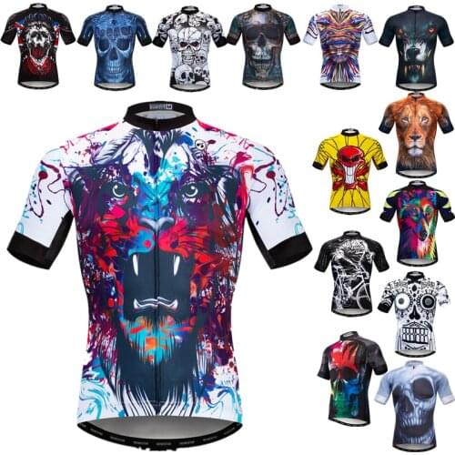 Weimostar Lion Bike Jersey Tops Men Summer Cycling Clothing Summer Pro Bicycle Shirt Anti-UV Cycling Jersey Maillot Ciclismo
