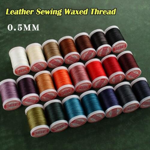 120m/roll 0.5mm Strong Leather Sewing Waxed Thread Round Polyester Cord Rope for Jewelry Weave Braided